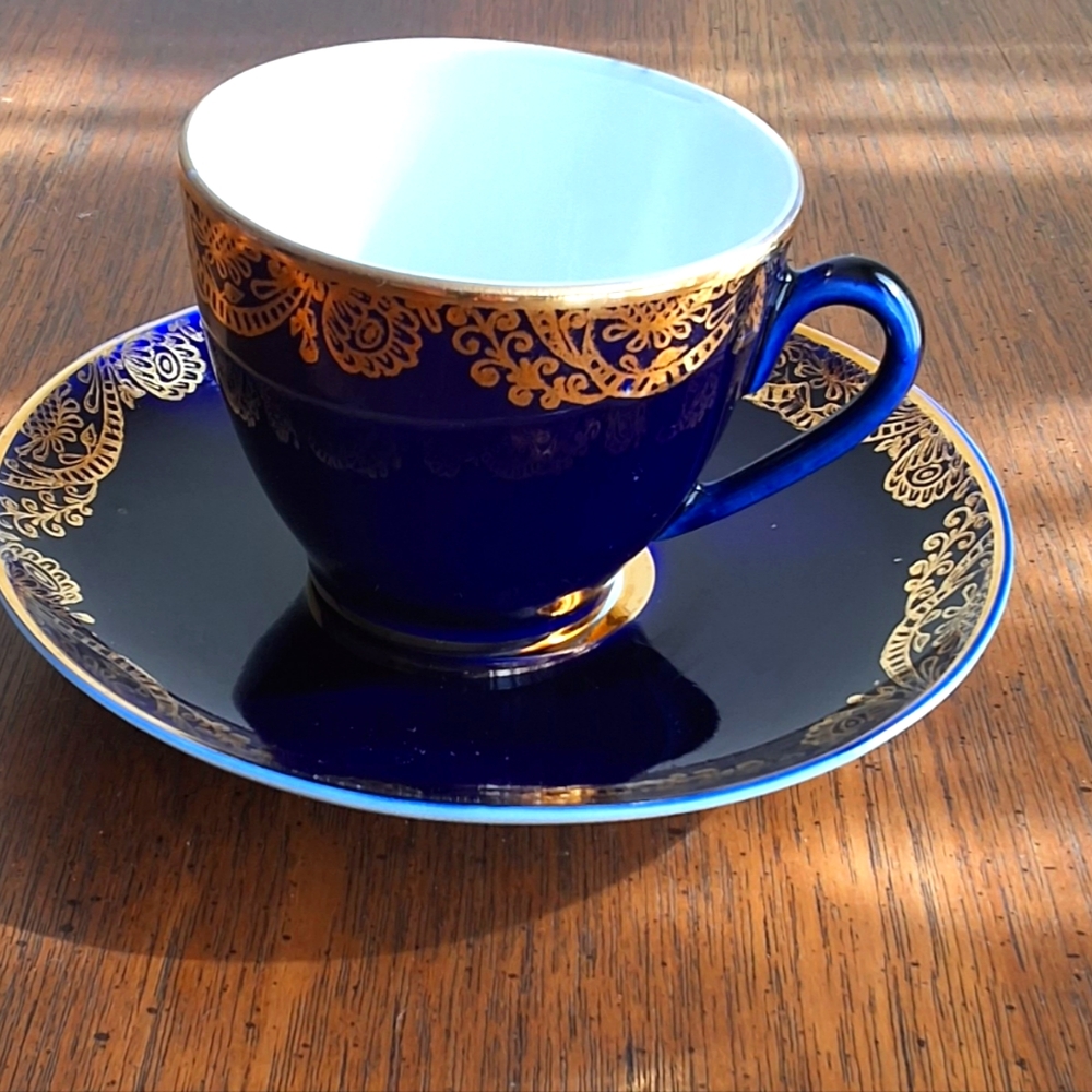 Antique Soviet Lomonosov LFZ Imperial Porcelain tea cup and saucer set